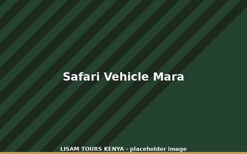 Safari vehicle parked on the plains of the Masai Mara during a game drive
